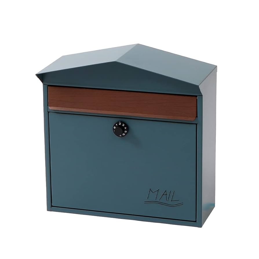 Amazon.co.jp: ヤマソロ ポスト 壁掛け 木目 ダイヤル錠 郵便