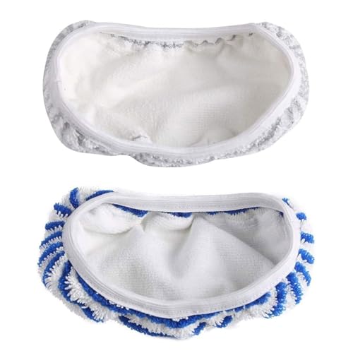 Anboo - Juego De 2 Mopas Para Rowenta Clean Steam Zr005801 Ry7 Ry8, Paños De Microfibra, Almohadilla De Fregona Reutilizable Para Limpiar Y Frotar Suelos Azul Y Gris-2 Unidades