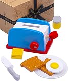 Jaques of London Frühstücksspielzeug mit Küchenzubehör - Hochwertiges Holzspielzeug-Nahrungsset - Perfektes Küchenzubehör Spielzeug für Kleinkinder und Kinder seit 1795