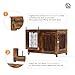 GOWE Sliding Door Dog Cage with Partition for Two Puppies, Rustic Brown, 39.37'' W x 25.20'' D x 28.94'' H