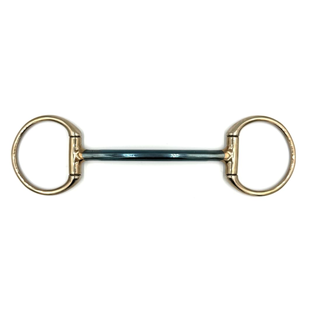 ES0019 Gebiss Olivenkopfstange Stangengebiss mit Sweet Iron aus Edelstahl Ringdurchmesser 70 mm Gebissstärke 12 mm (13.5 cm)