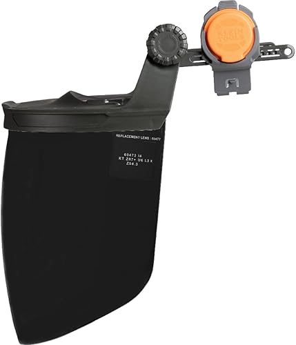 Miniatura 10 de Klein Tools 60473 Escudo para casco de seguridad y casco duro estilo gorra, clasificación de impacto, antivaho, cara completa, diseño de perfil bajo