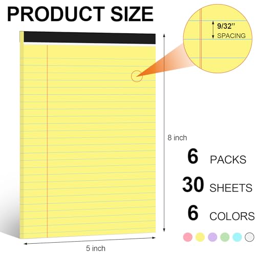 Bloc de notas pequeñas Utron de 5x8 con hojas microperforadas para evitar hojas rotas 3