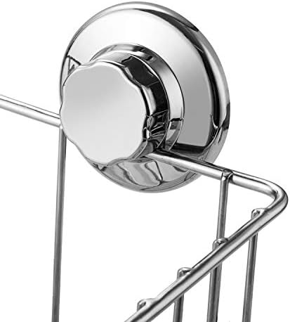 iPEGTOP Suction Cup Deep Shower Caddy Bath Wall Shelf for Large Shampoo Shower Gel Holder Bathroom Storage - Rustproof Stainless Steel, 2 Pack