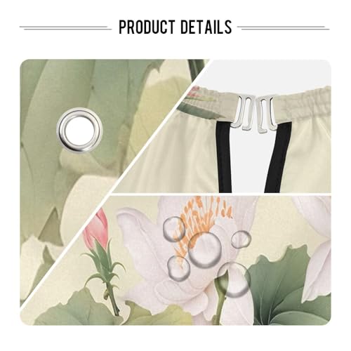 Capa profesional impermeable para corte de pelo Beautiful Lotus con cierre ajustable de broches para peluquería miniatura 4