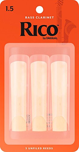 Image of D'Addario Woodwinds - Rico Bass Clarinet Reeds - REA0315 - Strength 1.5, 3-Pack