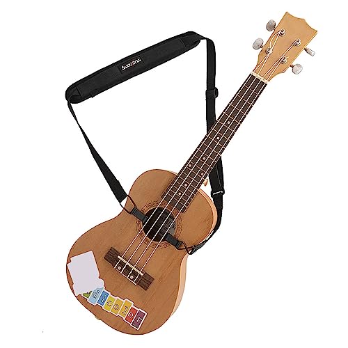 Correa ajustable negra para ukelele, manos libres, sin taladro, correa de hombro con doble gancho en J, correa para colgar guitarra pequeña, accesorios para instrumentos musicales