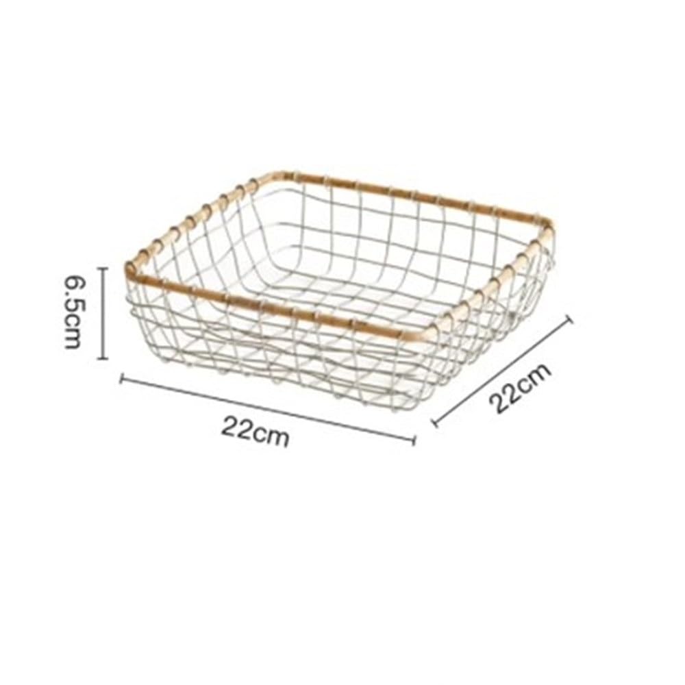 ヴィンテージ　ワイヤーカゴ　収納　ケース　ボックス Amazon.co.jp: ワイヤー バスケット 収納ケース キッチン収納ボックス