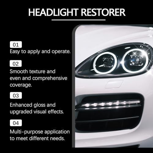 Syengery Kit De Restauración De Faros,Pulidor De Restauración De Faros De Coche 100ml | Suministros para Exterior de Automóvil, Kits de para Limpieza de para Remolque Sedán - imagen 4