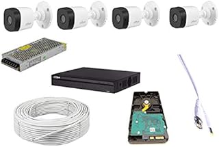 DAHUA Full HD 2MP Cameras Combo KIT 4CH HD DVR+ 4 Bullet Cameras+1TB Hard DISC+ Wire ROLL +Supply & All Required CONNECTORS