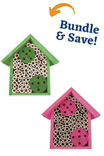 Rose Pink and Green Mason Bee House for The Garden Bundle