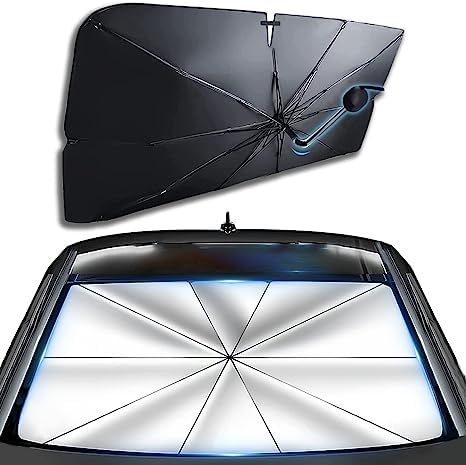 Parasol para Coche para Peugeot 107 108 206 207 208 307 308 406 407 508 607 806, Sombrilla Plegable para Parabrisas de Coche, Parasol Delantero Parasol para Rotación de 360 Grados,140 * 80CM