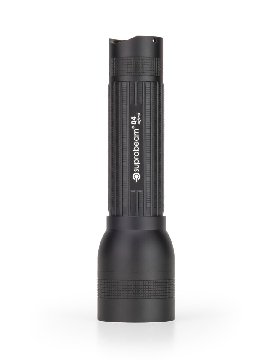 Suprabeam Q4defend - Linterna LED táctica de 400 lúmenes, protección IPx4, aluminio de alta resistencia