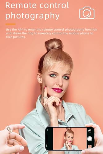 Smart Ring voor vrouwen, Fitnessring Hartslagmeter Slaaptracker Bloeddrukring Bloedzuurstofmeter Fitnessteller Smart Ring Gezondheidsmeter Afstandsbediening Fotografie - Afbeelding 6