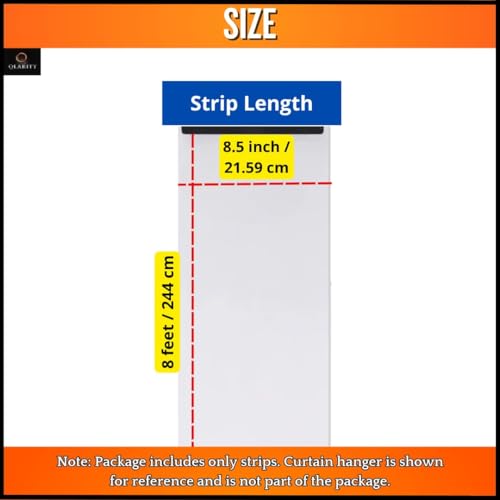 Image of Qlarity Covers 2mm Thick PVC Strip Curtain for Cold Storage /Office /Balcony /Home | 8ft Long, 3 Strips, 8.5 Inches Wide Vinyl Transparent Door Curtain (Hangers Not Included)