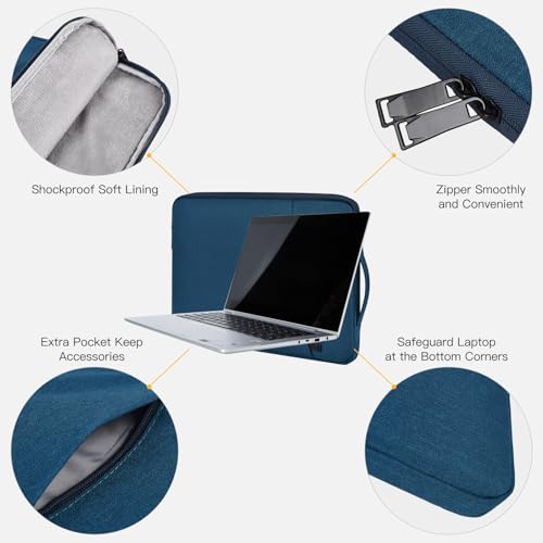 Image of Laptop Sleeve 14 Inch Computer Case Bag for 15 inch New MacBook Air M4 A3241 M3 A3114 M2 A2941 2025-2023, HP Lenovo Acer ASUS Chromebook 14, Atrovirens