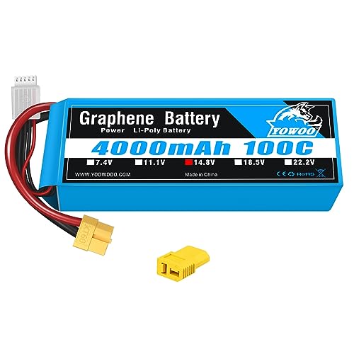 Amazon.co.jp: Yowoo 4S 14.8V 4000mAh 100C グラフェンバッテリー