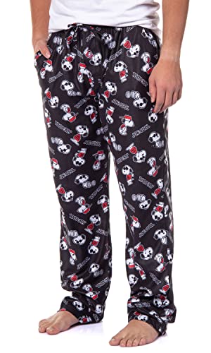 Peanuts Mens' Joe Cool Snoopy Character Tossed Print Sleep Pajama Pants