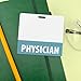 Physician Badge Buddy Horizontal Hydrogen Blue Heavy Duty 1 Pc - Elevate Your Style with Our Nurse Practitioner Badge Buddy - Spill & Tear Proof - Double Sided Made in USA