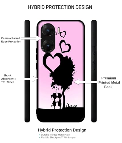 Image of Sweet Love Design Premium 2D Printed Metal Back Case Cover for Vivo V29E 5G