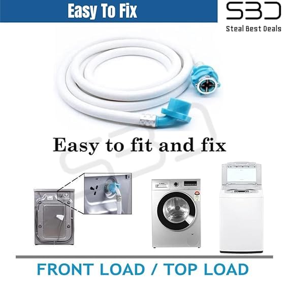 Image of SBD Fully Automatic Washing Machine Universal Tap Connector | Washing Machine Inlet Pipe Adapter | Tap Connector for Water Pipe | Easy Install Washing Machine Tap Adapter (Blue, Pack of 1)