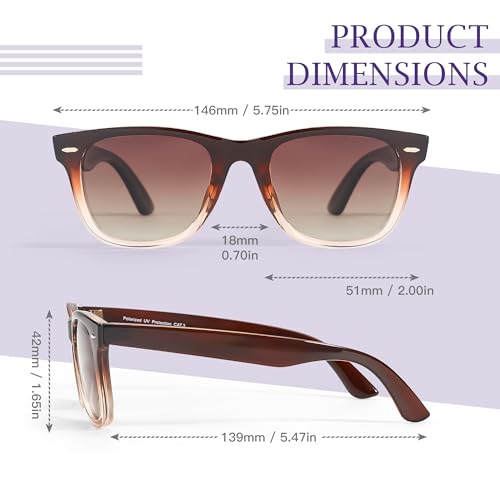 Image of SIPHEW Polarized Sunglasses for Women & Men - UV400 Mirrored Eyewear | Designer Unisex Fashion Sun Glasses w /Medium Fit,Suitable for Any Face Shape,Beach,Everyday Wear