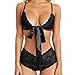 Produktbild Erotische Dolls & Negligees 2 Möglichkeiten, Erotik Hot Sexy Unterwäsche Frauen Bikini Set Spitze Bandage Sexy Dessous Unterwäsche Dessous Set Zu Tragen-Schwarz_S.