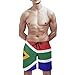 TAIZIYEAH South African Flag Men's Swim Trunks Quick Dry Hawaii Beach Shorts Summer Boardshorts Mesh Lining with Pockets XL