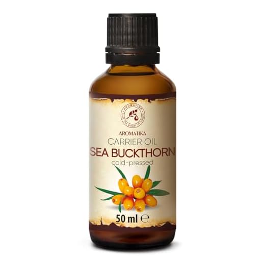 Aceite de Espino Amarillo 50ml - Hippophae Rhamnoides Oil - Prensado en Frío - 100% Puro y Natural - Aceite Base para Rostro - Cabello - Piel - Masajes - Cuidado Corporal