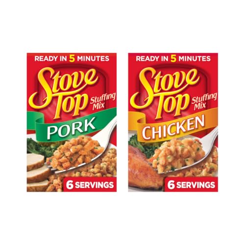 Image of Stove Top Stuffing Mix Pack - Chicken & Pork, 6 oz Each, 2 Count (Variety Pack)