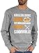 Shirtracer Grill - Grillen ohne Bier ist Nicht sinnvoll weiß - L - Grau meliert - Grillen - JH030 - Sweatshirt Pullover Herren und Damen