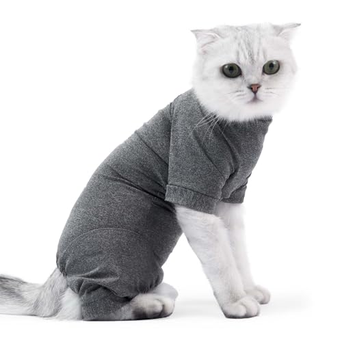 Katzenbody Nach Op Katzen Body Für Katzen Operation Katzenanzug Nach Der Operation Anti-Leck-Anzug Langärmlige Einteiler Katzenbekleidung Medizinische Haustierkleidung Zur Genesung