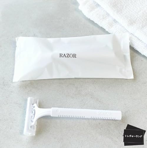 Razor カミソリ 使い捨て 業務用(RA二枚刃)200本入り アメニティ 白 T字シェーバー 髭剃り 剃刀 ヒゲソリ 2枚刃 ニ枚刃 T字カミソリ T字シェーバー T字剃刀 ヒゲソリ ホテルアメニティ (200本)