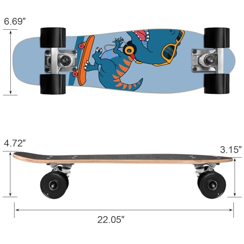 Image of KO-ON Skateboard Complete Skateboards 22 Inch Mini Cruiser Skateboards for Beginners Kids Boys and Girls