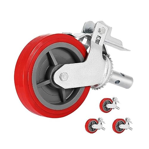 Roulettes pour établi et étagère 8 pouces pack de 4 roues polyuréthane avec frein