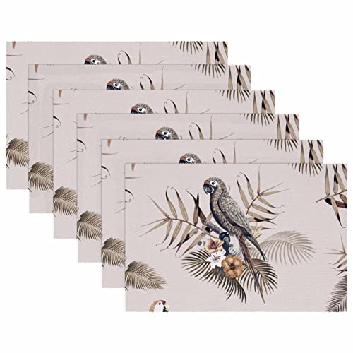 Set de table perroquet tropical anti-chaleur pour protéger votre table des taches - 6