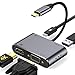 Produktbild HOTUCG USB C Hub, USB C Adapter mit 4K HDMI, 1080P VGA, USB 3.0, Type C 87W PD, USB-C Hub Adapter für MacBook Pro/Air/iMac/Windows Laptops, Samsung S8/9/10+, Huawei P30/20/Mate 20/10+ (Spacegrau)