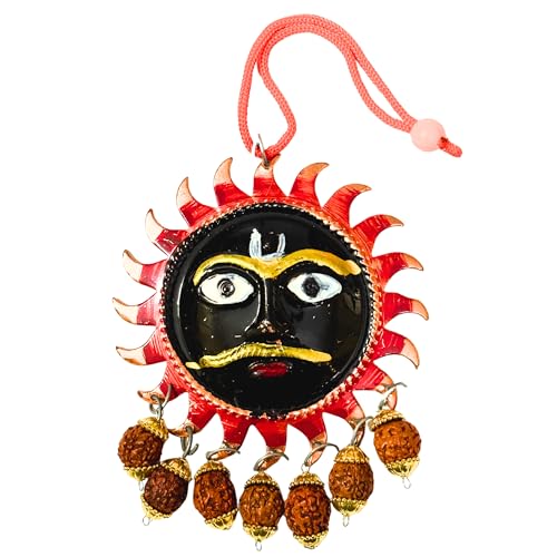 Idole EDZZEL Surya Kaal Bhairav Ji, décoration murale d'exception