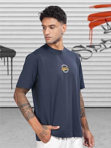 Image of STELLERS Men's Oversized Printed Half Sleeve T-Shirt | Feather Touch Feel | Odour Resistant | Anti-Static | Wrinkle Free | Quick Dry | Stretchable | Lightweight