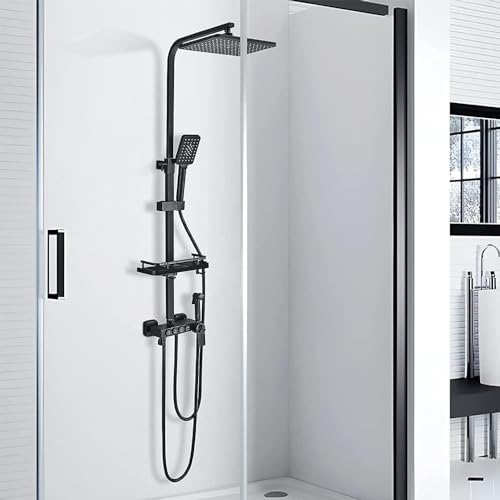 Système de douche thermostatique complet avec douche à main et mitigeur 3 fonctions