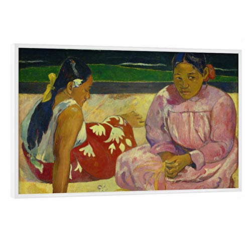 artboxONE Poster mit weißem Rahmen 30x20 cm Natur Frauen auf Tahiti - Bild Paul Gauguin Frauen gemälde artboxONE Poster mit weißem Rahmen 30x20 cm Natur Frauen auf Tahiti - Bild Paul Gauguin Frauen gemälde