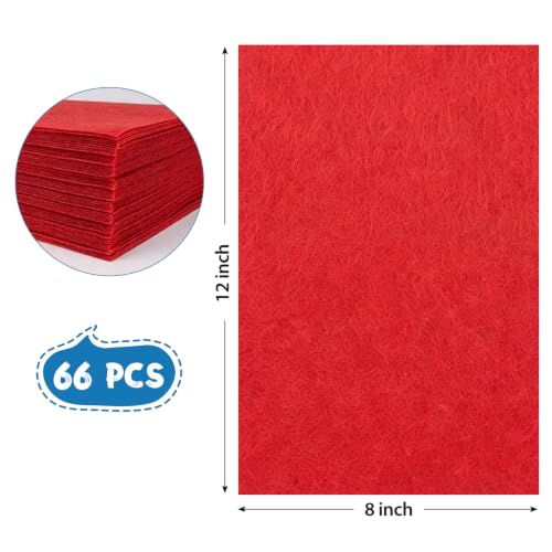 Image of 12x8 Inch 66Pcs Red Cards, Craft Supplies, Card Making and Art Projects