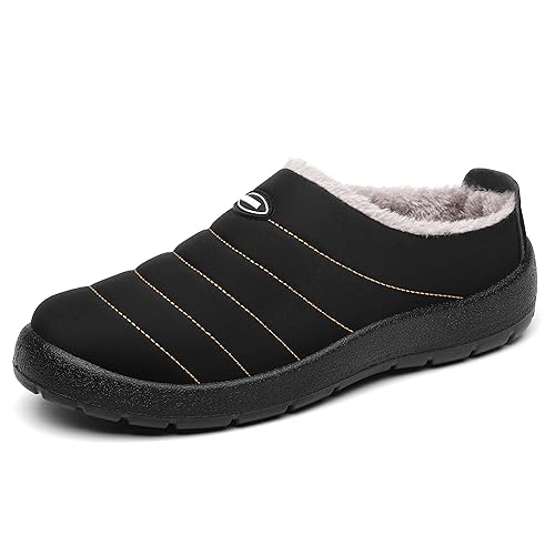 Mishansha Zapatillas Casa Invierno Zapatillas de Casa Mujer Cerradas Pantuflas Slippers Zapatillas de Estar por Casa Interior Cómodas Antideslizante Negro,Gr.38