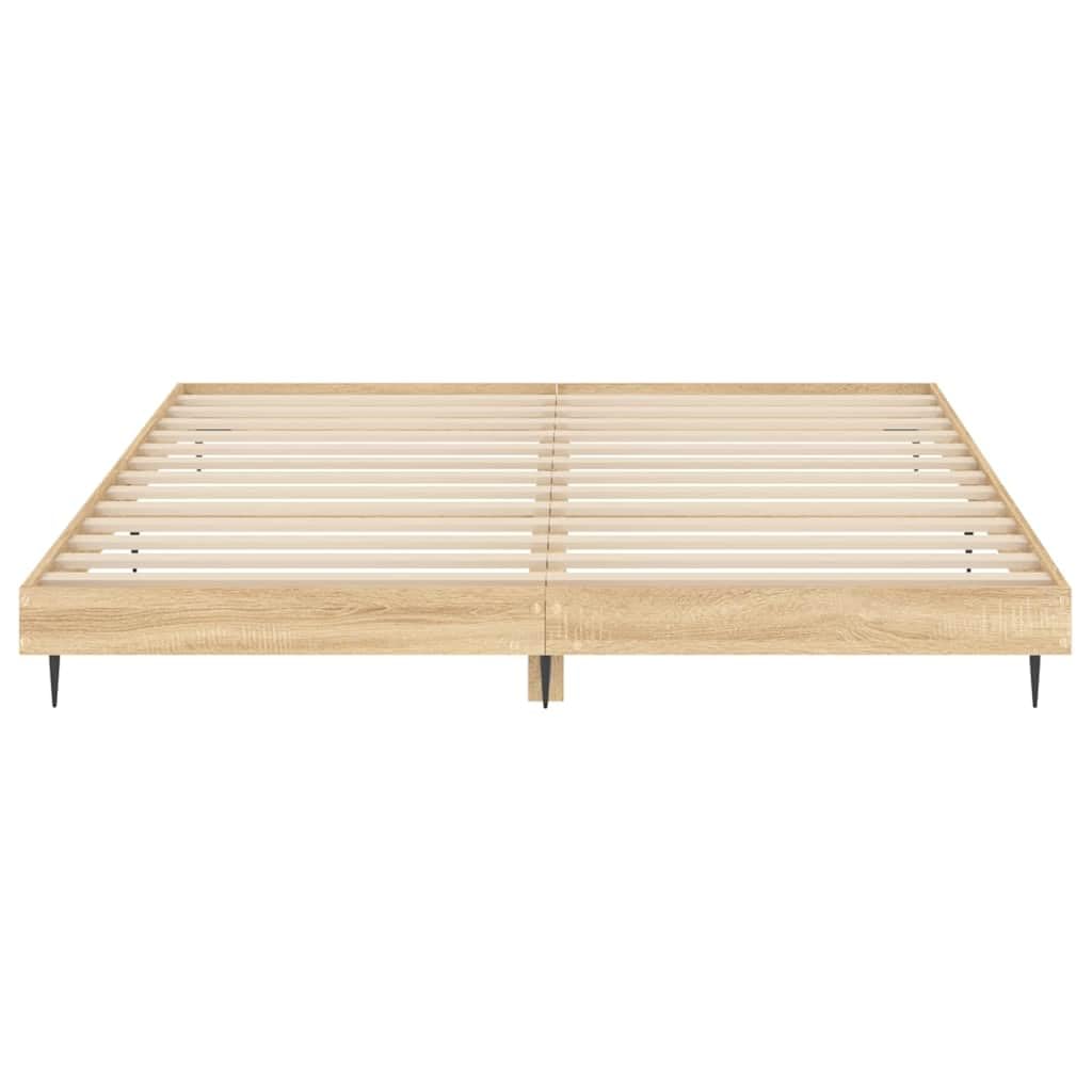 Drewnopochodne z metalowymi nóżkami Dąb Sonoma Brąz 200x200 cm