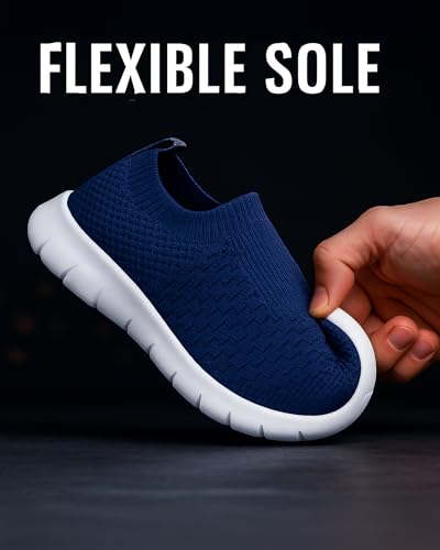 Image of Kraasa Tread Walking Shoes for Men | Knitted Slip-On Sneakers