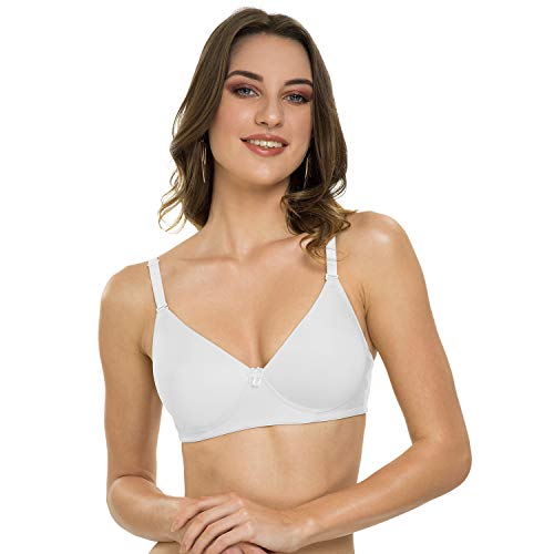 Image of Tweens - Heavily Padded Semi Push-Up Bra - Polyamide Fabric - 3 /4th Coverage, Wireless, Multiway Straps, Seamless - Everyday T-Shirt Bra