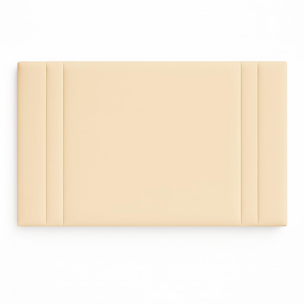 DecorQUALITY Cabecero Cama Cadiz Moderno Resistente y Duradero Cabezal tapizado Acolchado con Tejido Anti Manchas fácil Limpieza Beige 165 * 70Cm