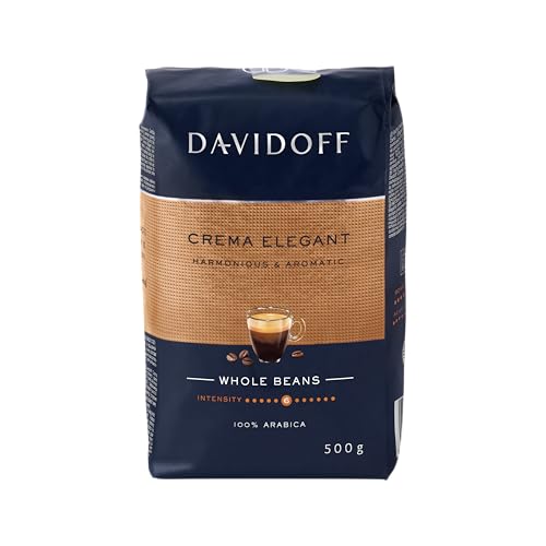 Image of Davidoff Crema Elegant Harmonious & Aromatic Whole Beans Coffee - 6 /12 Intensity - 100% Arabica - 500G