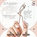 Rose Gold Eyelash Curler with Precision Comb – Professional Volumizing Kit with Extra Refill Pads for Effortless Beauty at Home & On-The-Go.