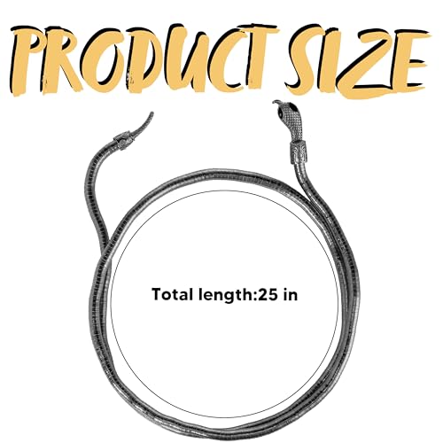 Spooktacular Creations Bendable Snake Necklace & Bracelet, Halloween Flexible Adjustable Jewelry for Women, Adults & Kids Snake Costume Accessory Multi-Purpose Decor3